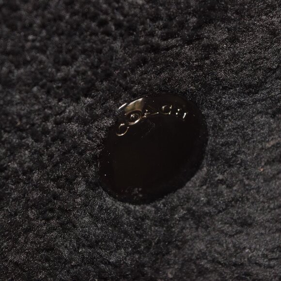 COACH Lamb Shearling Leather Reversible Snap Closure Black Vest Size M - Picture 8 of 10